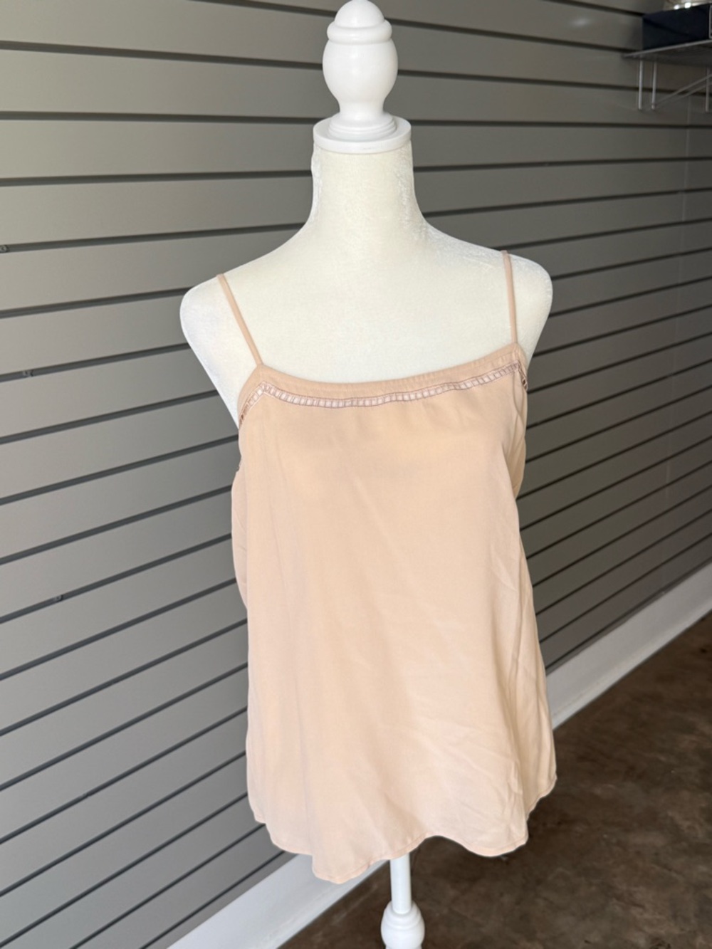 Equipment Peach Beaded Trim Silk Cami